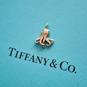 EXTREMELY RARE Tiffany & Co. 18k Yellow Gold Diamond Octopus Charm Pendant